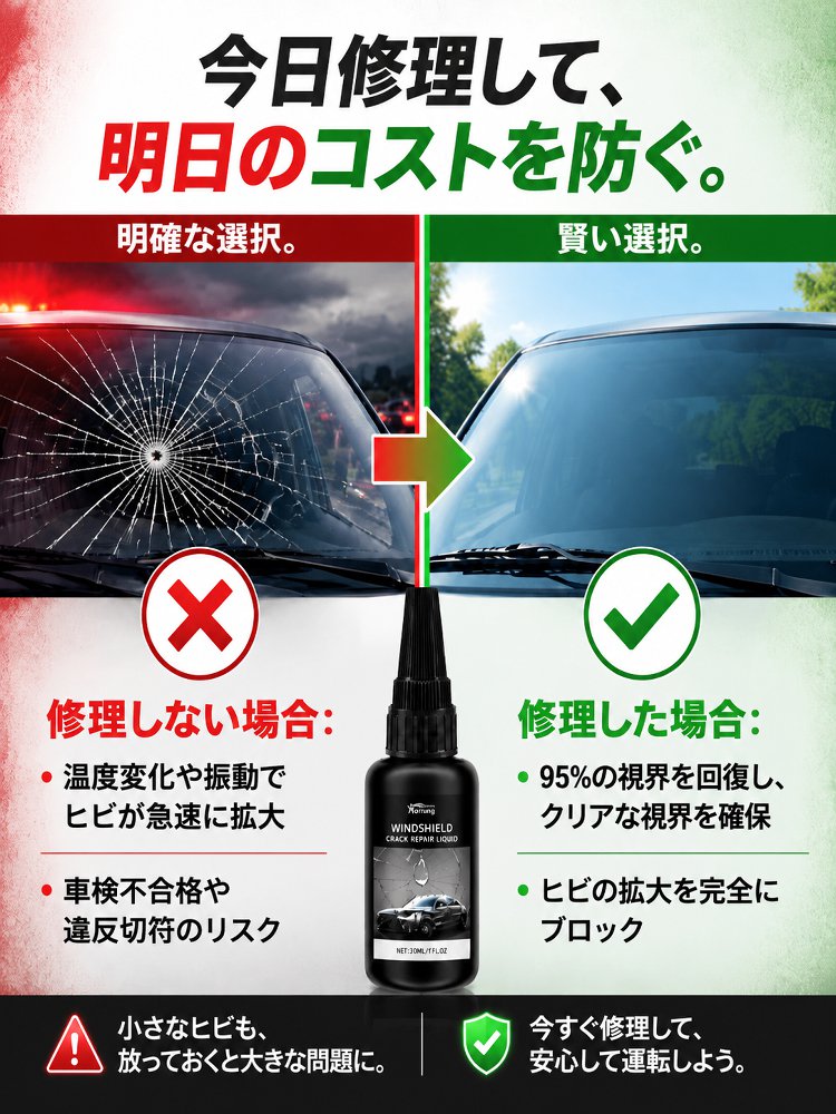 【ナノ修復】フロントガラス修復液セット