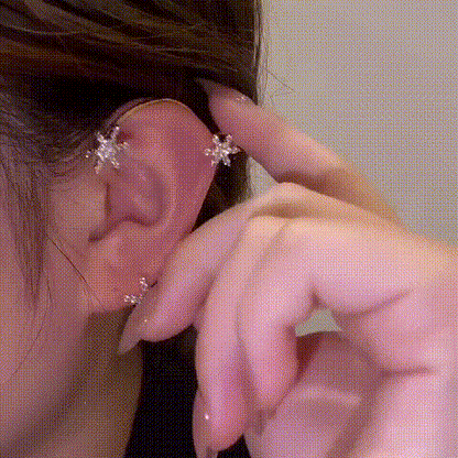 雪のジルコニアピアス