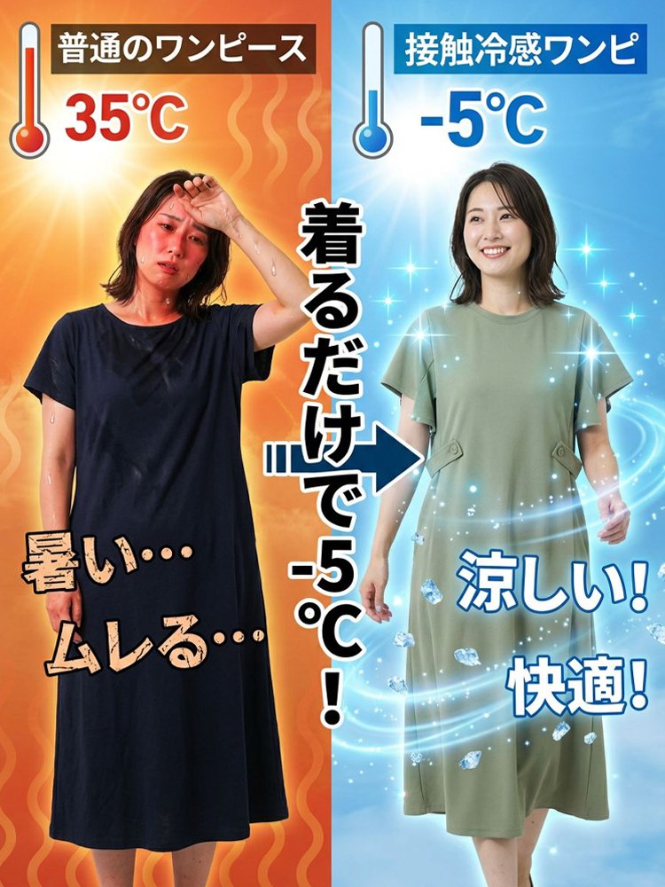 大人可愛いゆったりワンピース