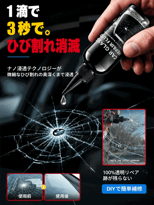 【ナノ修復】フロントガラス修復液セット