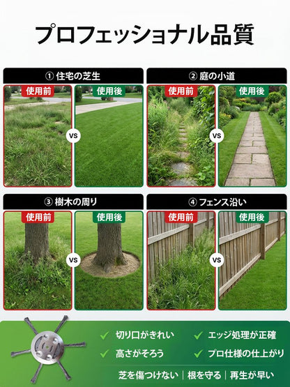 【20万台突破の超絶大ヒット！本日限定80%OFF】ガソリン式草刈り機用除草ホイール