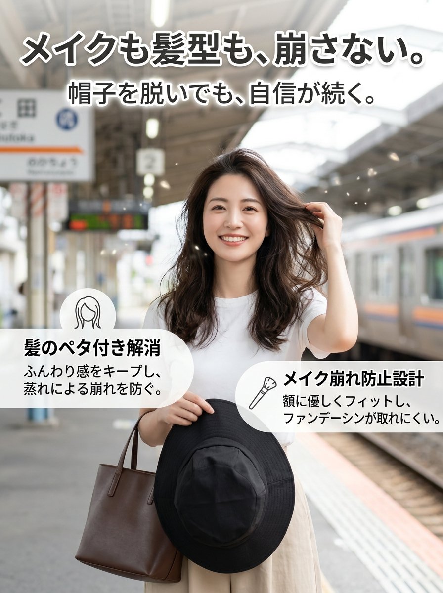 万能日よけバケットハット 夏の日差しをしっかりガード、おしゃれも快適も両立！