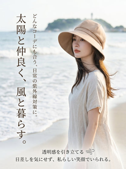 万能日よけバケットハット 夏の日差しをしっかりガード、おしゃれも快適も両立！