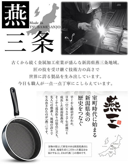 【燕三条の百年老舗鉄器工房】ステンレス鋼フライパン