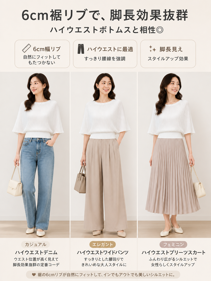 フレンチシックニット | 洗練された抜け感