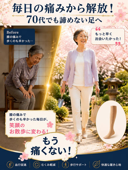 ジッパー付き着圧ソックス