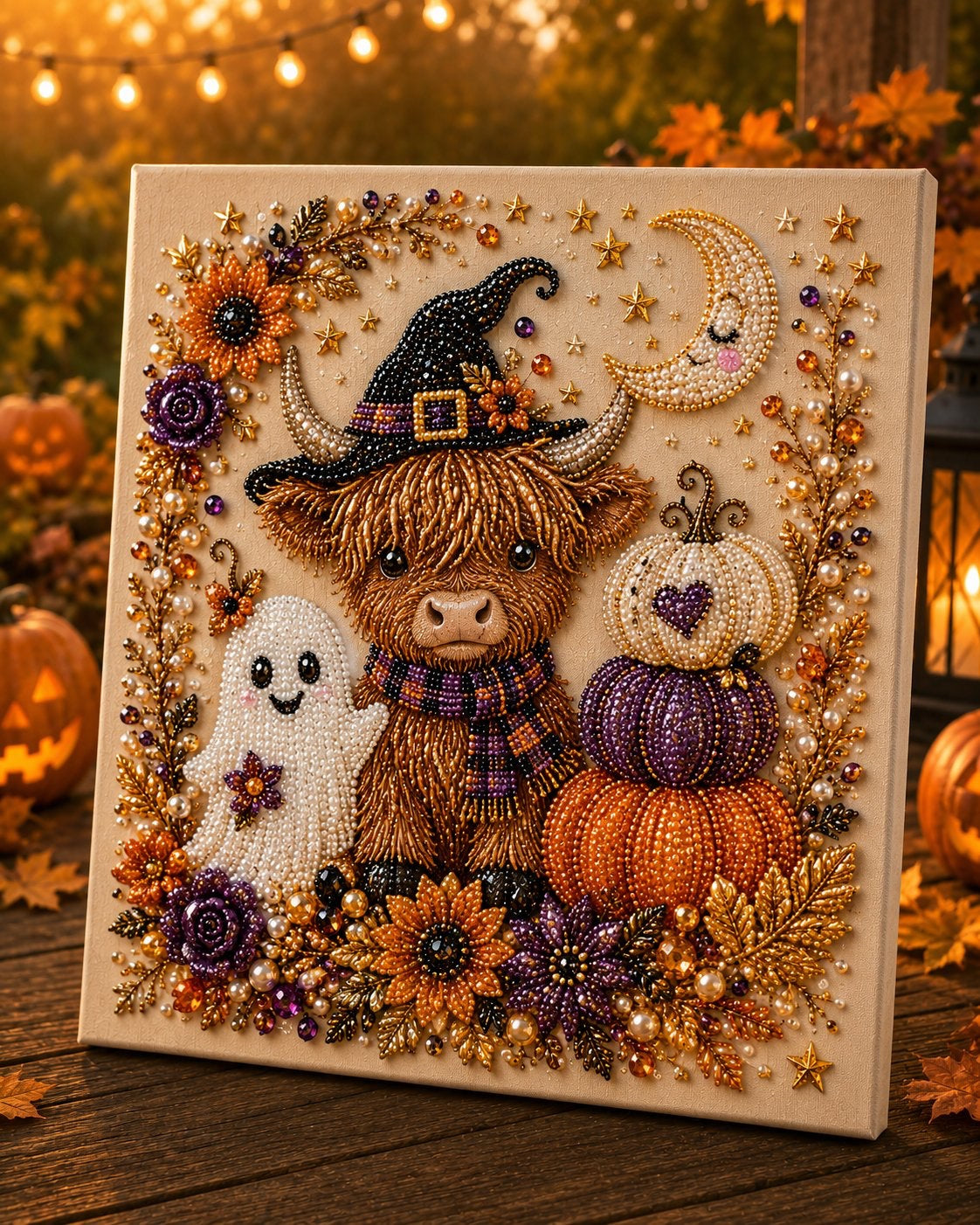1 個お買い上げでもう 1 個無料プレゼント👻✨ハロウィンパールアート手作りキット 細やかなパールでホラー可愛い雰囲気を作り出そう