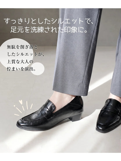 【こっそり6cmスタイルアップ】インヒール コインローファー ポインテッドトゥ レディース 晴雨兼用 柔らかい 2WAY 通勤