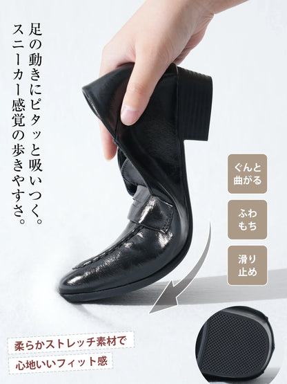 【こっそり6cmスタイルアップ】インヒール コインローファー ポインテッドトゥ レディース 晴雨兼用 柔らかい 2WAY 通勤