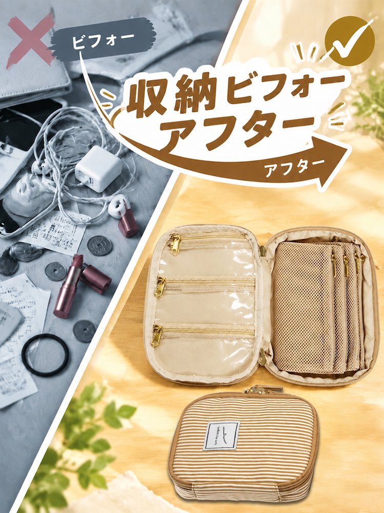 多機能ポータブル収納ポーチ
