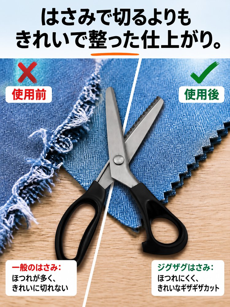 【自動縁取り】多機能ジグザグはさみ