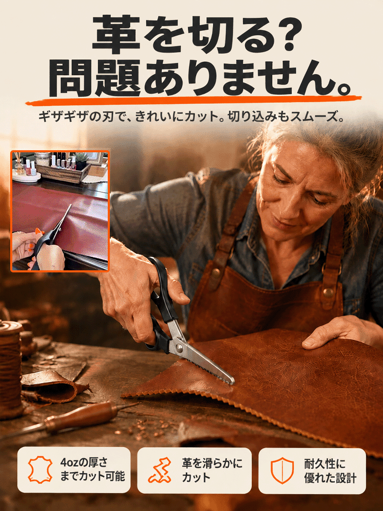 【自動縁取り】多機能ジグザグはさみ