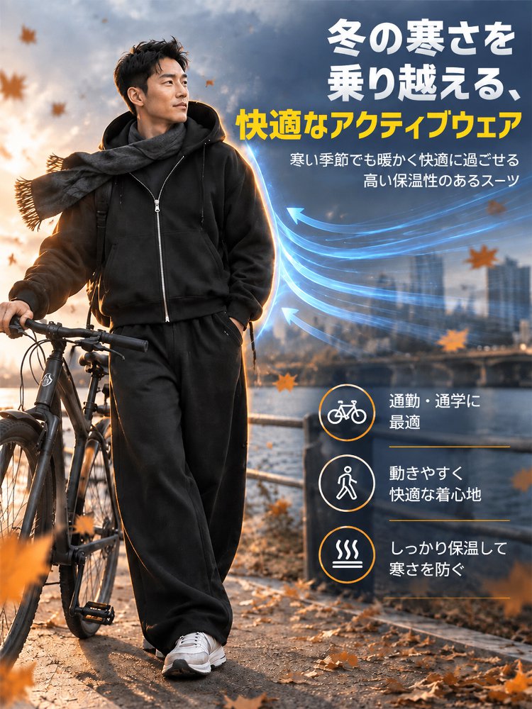 防風・大きいサイズ・カジュアルセットアップ