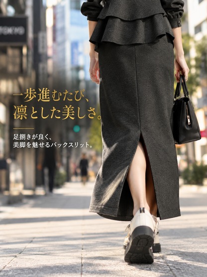 レディースフード付きジップジャケット＆スカートセットアップ