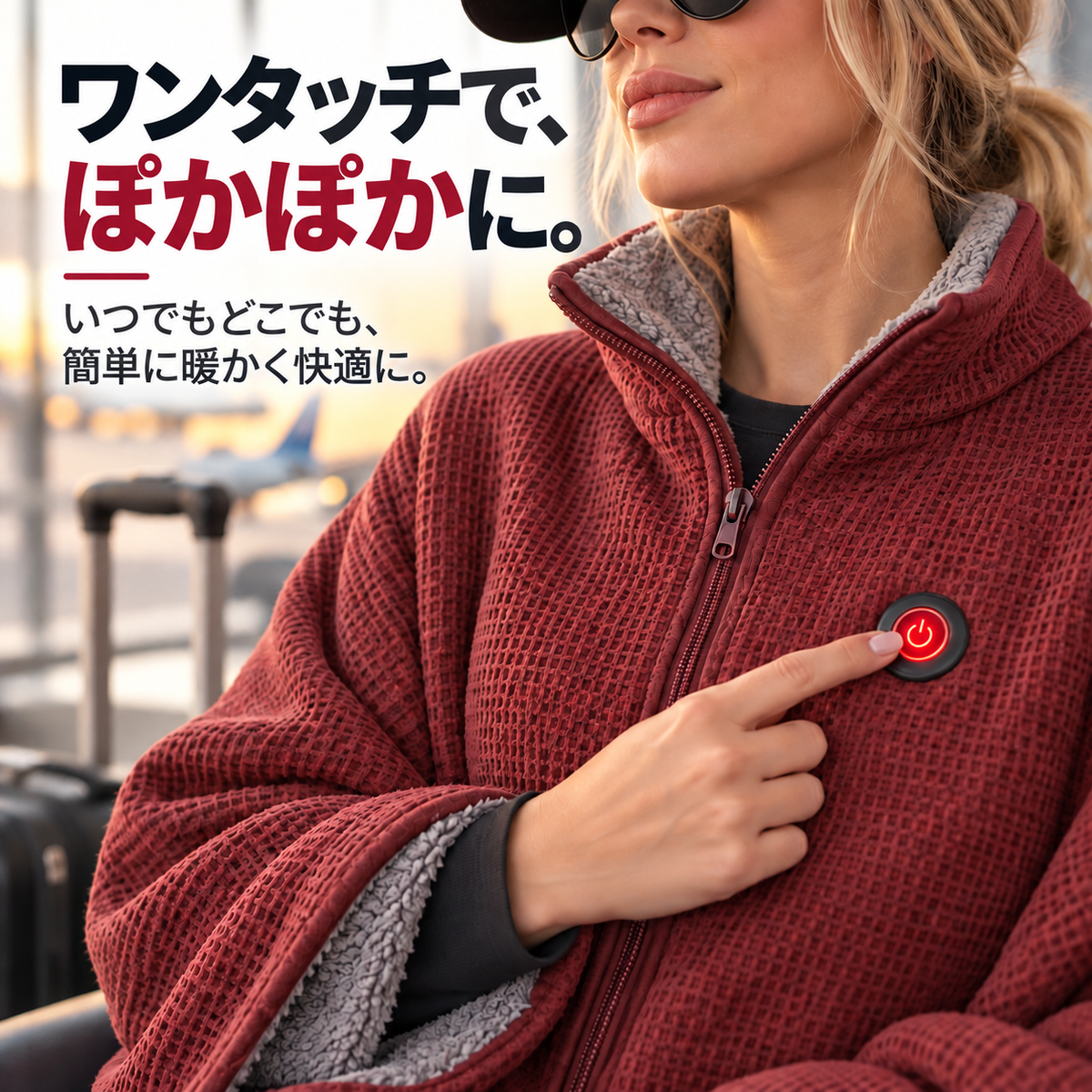 🔥着るヒーティングブランケット — 手が自由に使えてぽかぽか暖かい