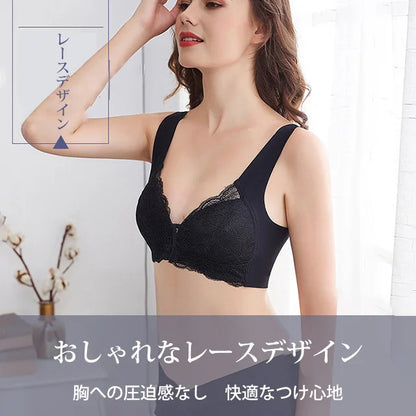 響かないフロントホックアイスシルクブラ