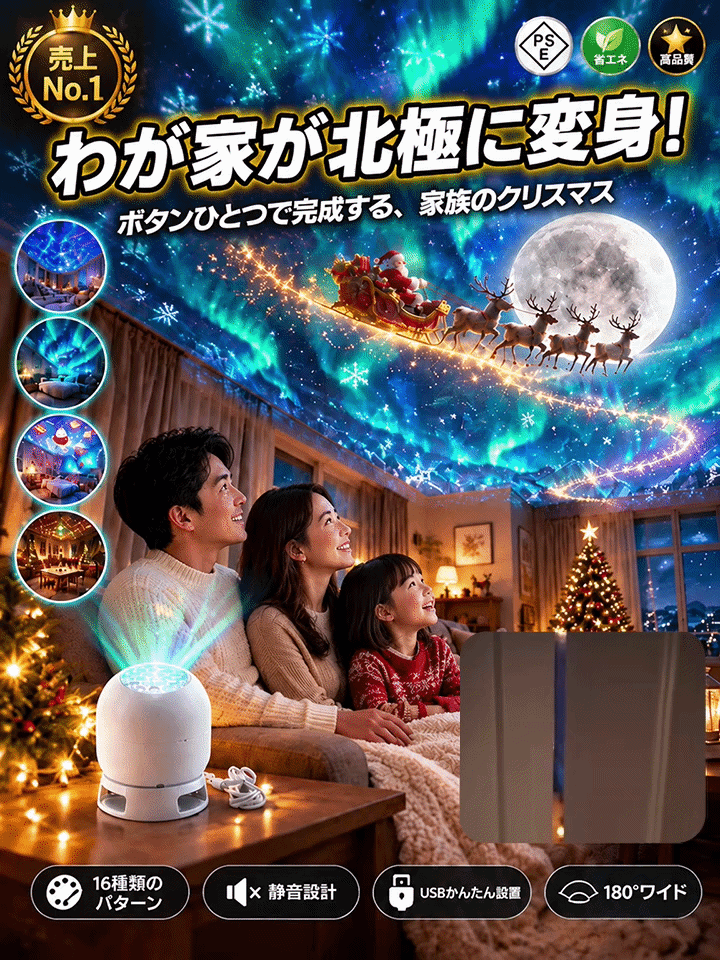 家庭用祝祭ムードプロジェクター